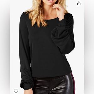 INC Women's Balloon-sleeve Blouse Shirt size m